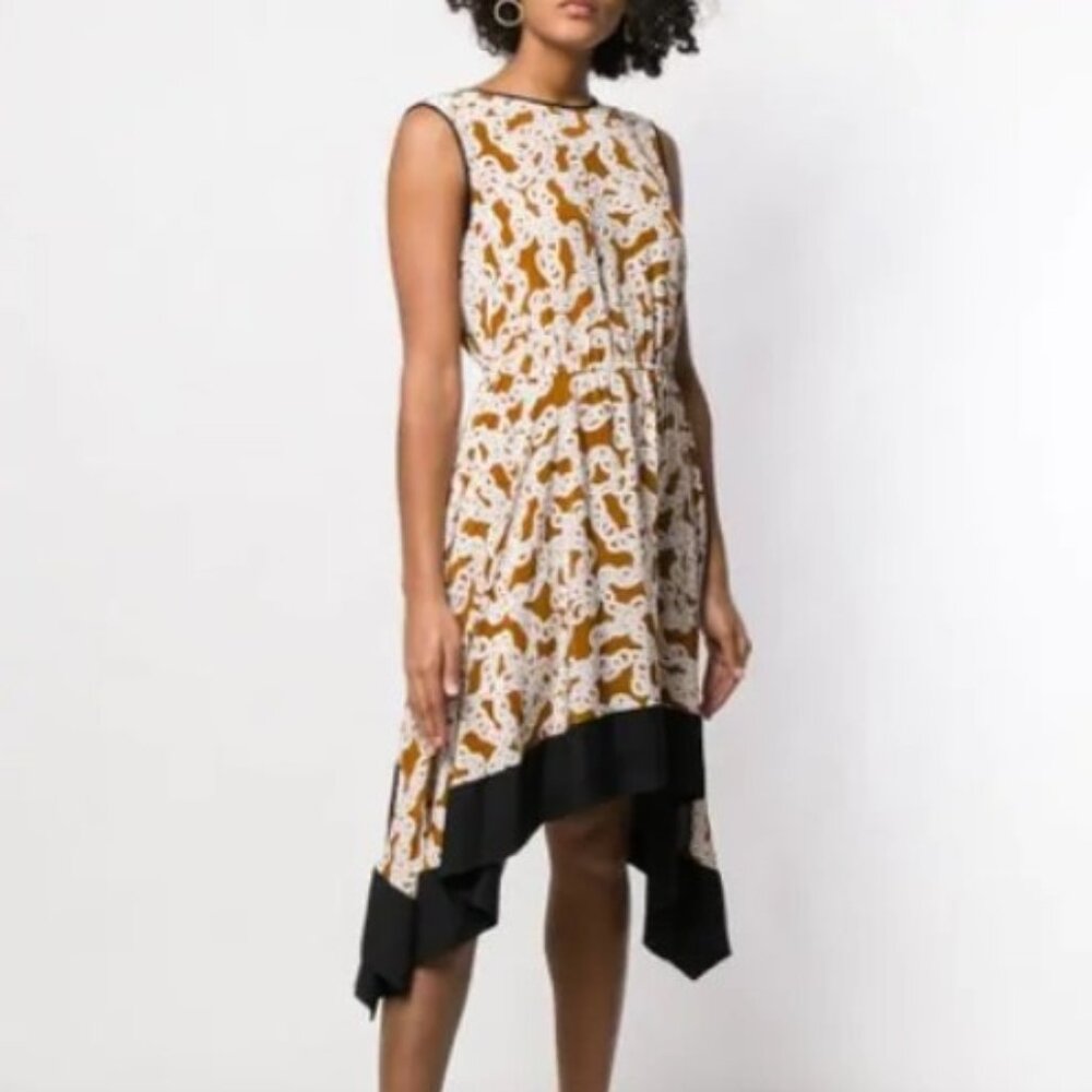 Diane von Furstenberg Talis Chain Print Silk Dress Size XS